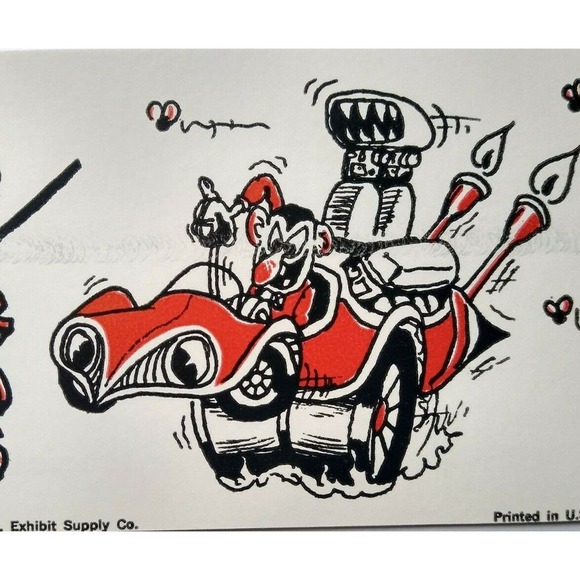 Hot Rod Postcard B Gas Sports Car Monster Custom Coop Auto Racer Coin-Op Card - Picture 1 of 3